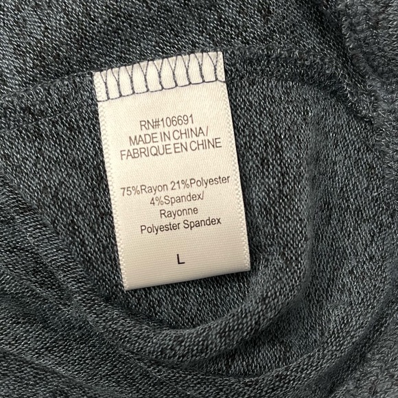 Young Fabulous & Broke Blue Marled Twist Front Soft Knit Top Size Large NWT - Picture 6 of 10